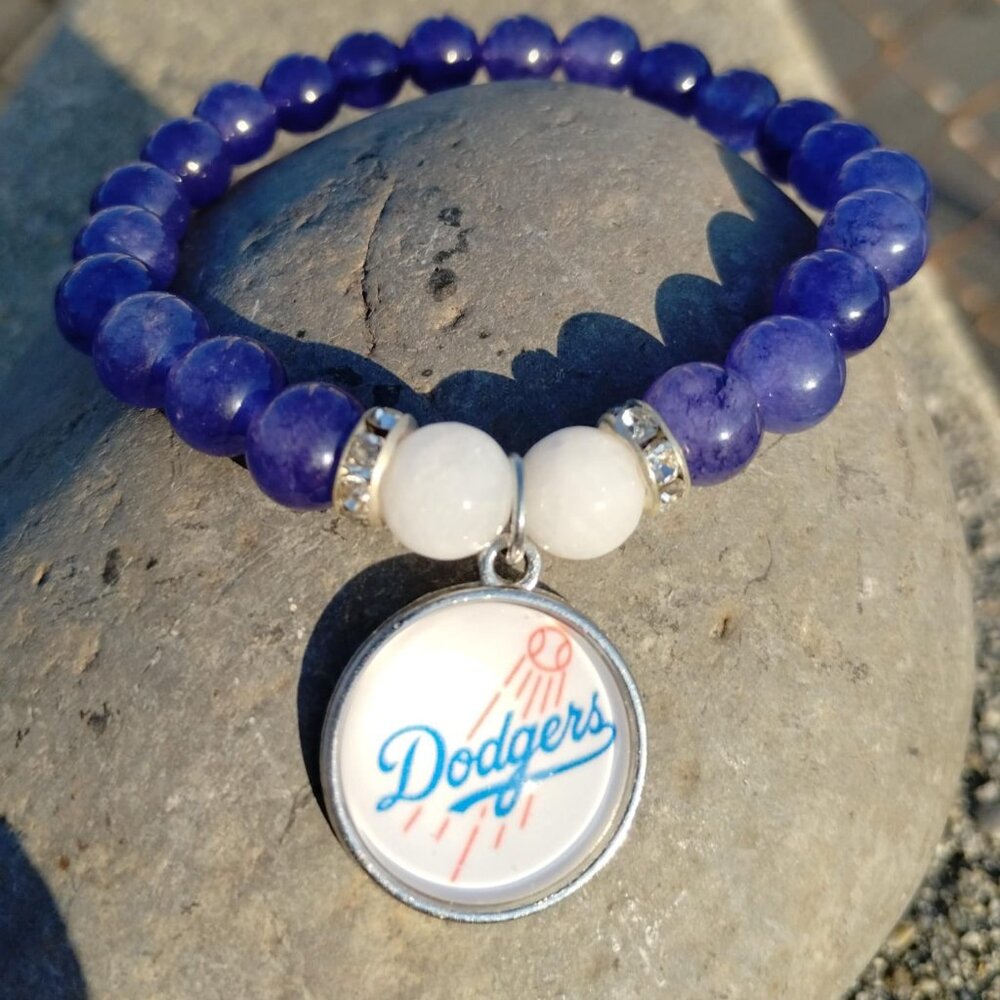 LA Dodgers Chalcedony Bracelet
